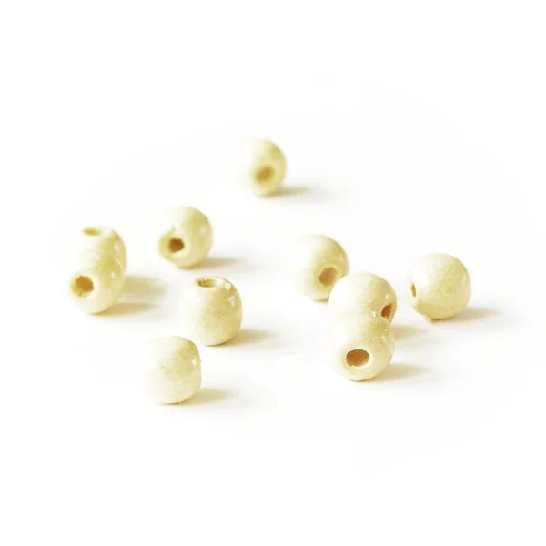 100 perles en bois vernis - Ronde 10 mm