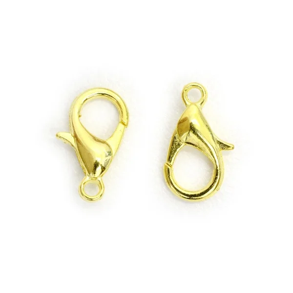 10 fermoirs mousquetons 12 mm - doré