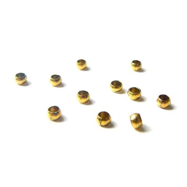 10 perles à écraser dorées