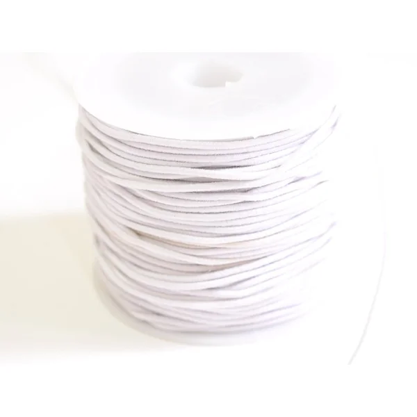 1 m de cordon élastique 1 mm - Blanc