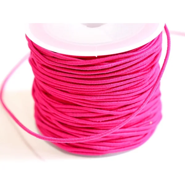 1 m de cordon élastique 1 mm - Rose fushia