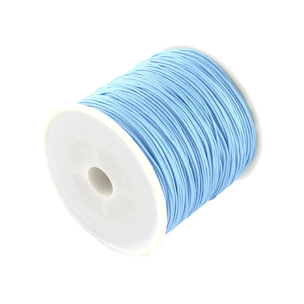 1 m de fil de jade / fil nylon tressé 0,5 mm - bleu ciel