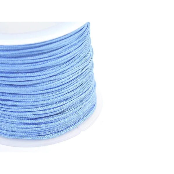1 m de fil de jade / fil nylon tressé 1 mm - bleu ciel