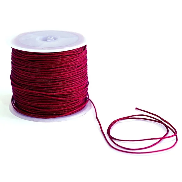 1 m de fil de jade / fil nylon tressé 1 mm - bordeaux