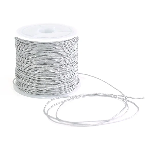 1 m de fil de jade / fil nylon tressé 1 mm - gris souris