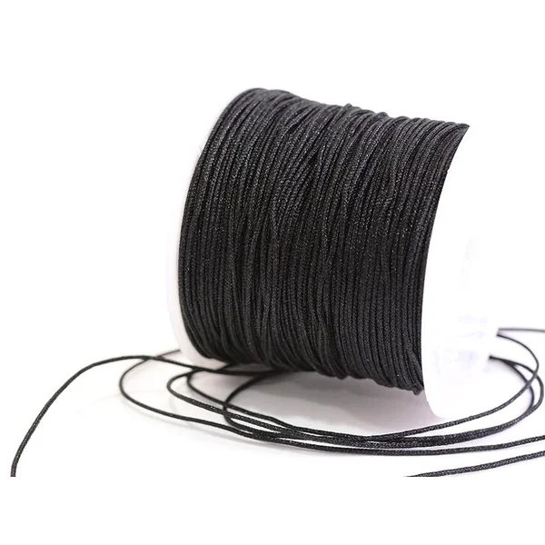 1 m de fil de jade / fil nylon tressé 1 mm - noir