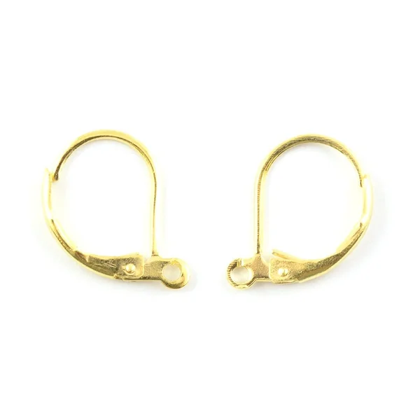 1 paire de boucles d'oreilles dormeuses - couleur or