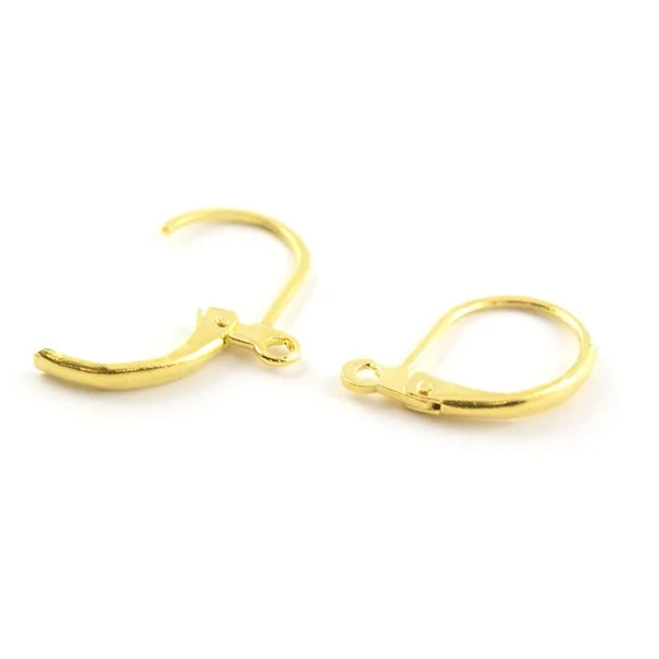 1 paire de boucles d'oreilles dormeuses - couleur or