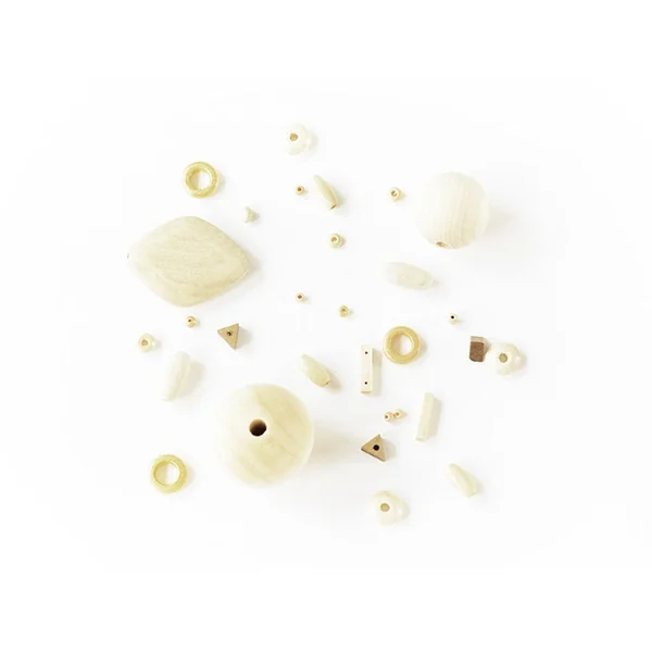 1 perle en bois - Losange 47 mm