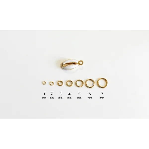 20 anneaux 2mm - dorés à l'or fin
