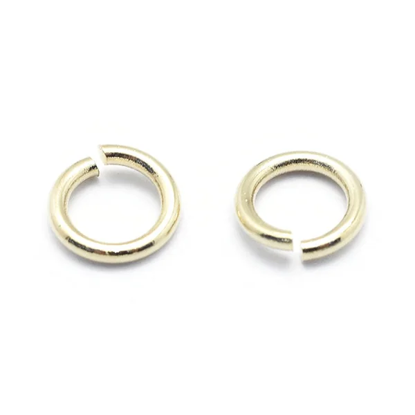 20 anneaux 5 mm - doré à l'or fin 18K
