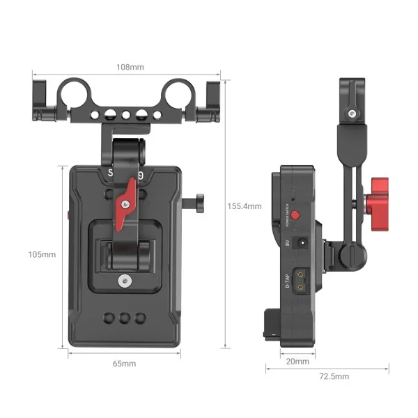 3499 - V Mount Battery Adapter Plate (Basic Version) with Extension Arm
