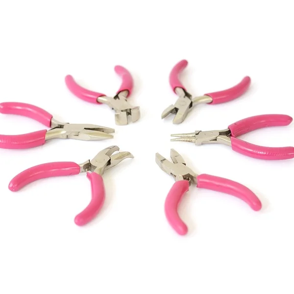6 mini pinces roses pour création de bijoux - dans un joli étui