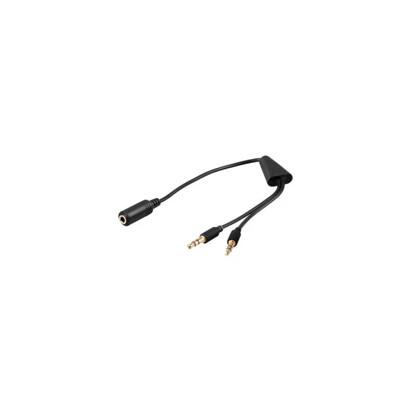 ADAPTATEUR JACK FEMELLE 3 RANGEES 3,5mm IPHONE / 2 JACK STEREO MALE 3,5mm