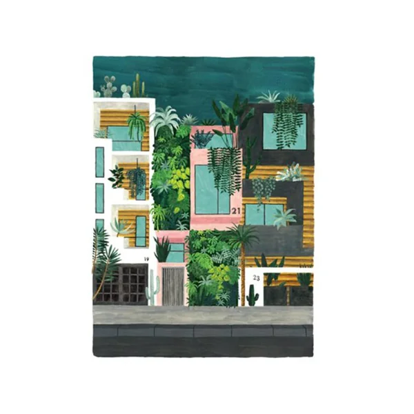 Affiche aquarelle - Immeubles - 29,7 x 39,7 cm - ATWS