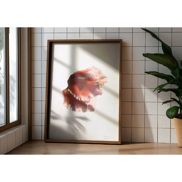 Affiche fleur - cyclamen #2 - riso - A3 - 42 x 29,7 cm