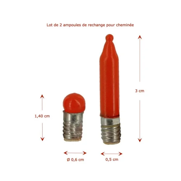 Ampoules de rechange pour cheminée a visser