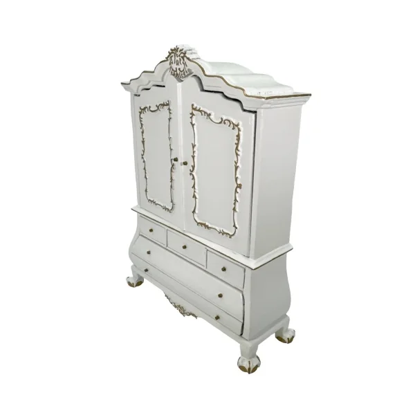Armoire 2 portes à étagères – Style Louis XV