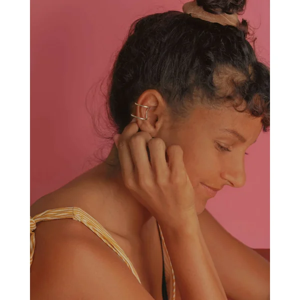 Bague Bijou d'oreille Dualité Large Argent