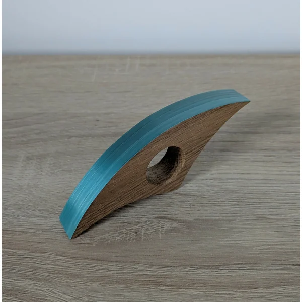Bague de lecture avec Marqueterie de Paille Bleue