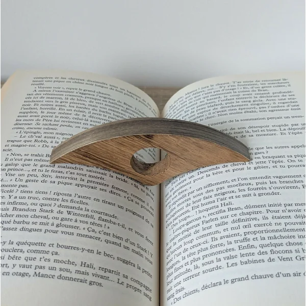 Bague de lecture avec Marqueterie de Paille Bronze Marron