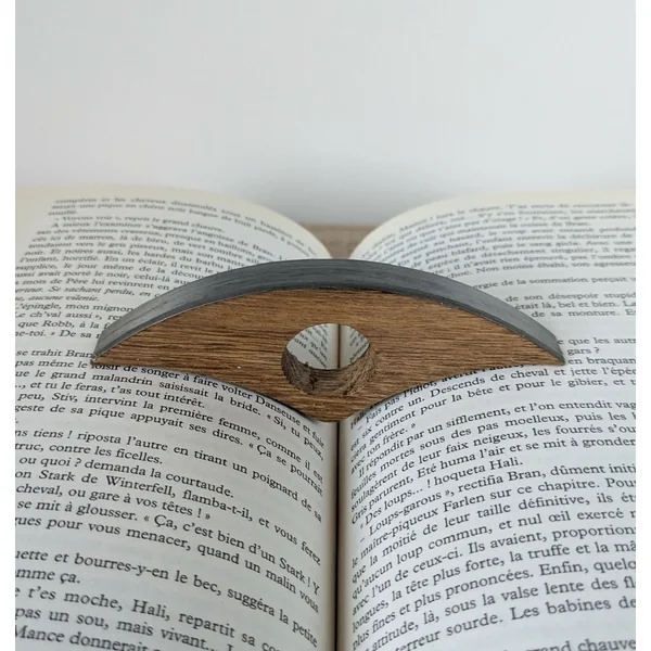 Bague de lecture avec Marqueterie de Paille Gris Anthracite