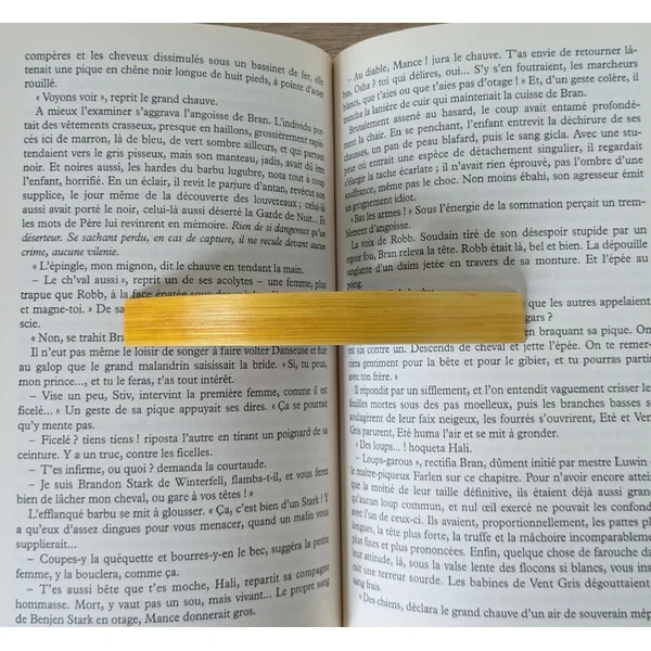 Bague de lecture avec Marqueterie de Paille Jaune