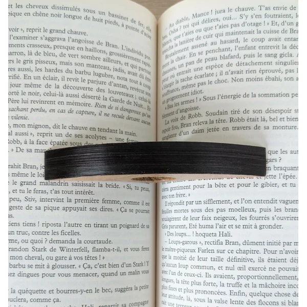 Bague de lecture avec Marqueterie de Paille Noire
