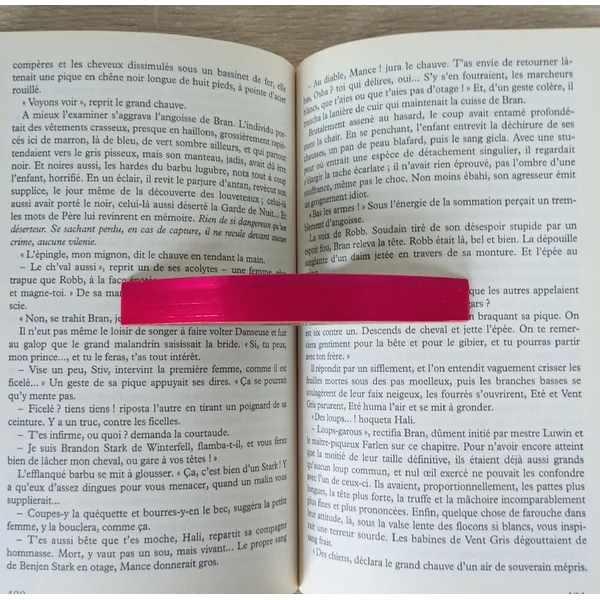 Bague de lecture avec Marqueterie de Paille Rose