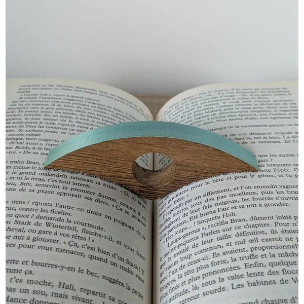 Bague de lecture avec Marqueterie de Paille Turquoise