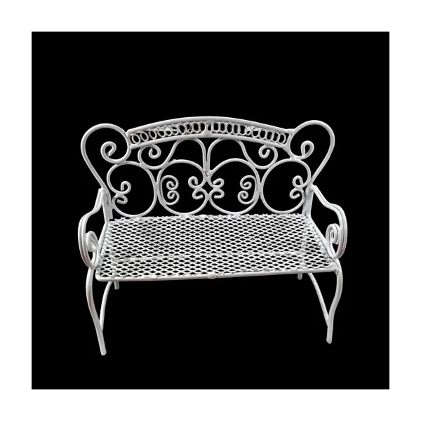 Banc de jardin blanc - Métal