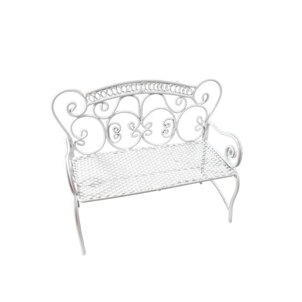 Banc de jardin blanc - Métal