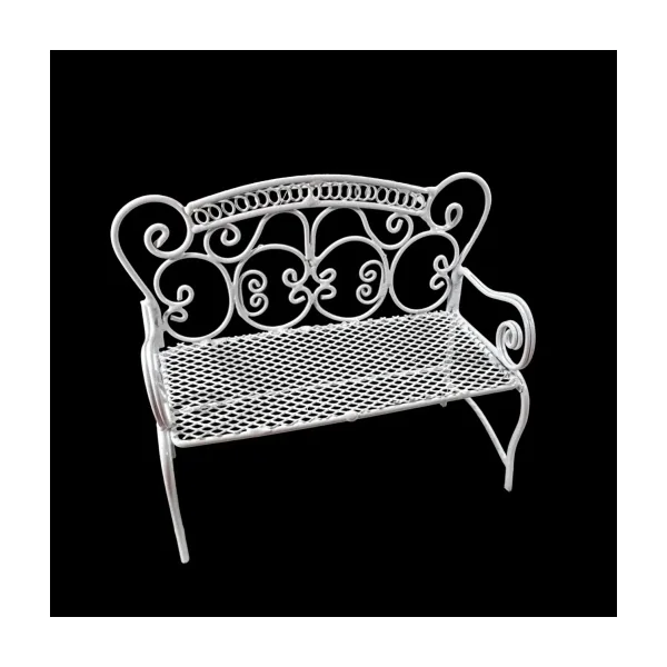 Banc de jardin blanc - Métal