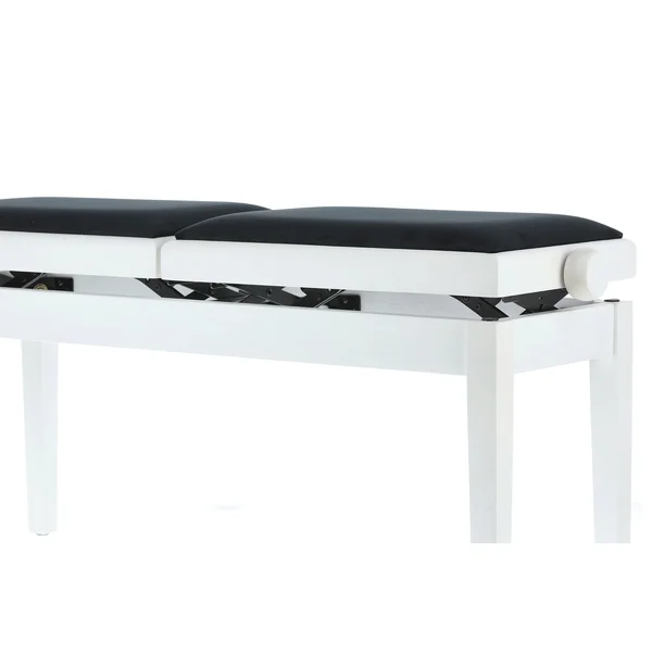 BANQUETTE PIANO DELUXE DOUBLE BLANC MAT