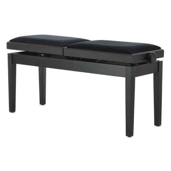 BANQUETTE PIANO DELUXE DOUBLE NOIR MAT