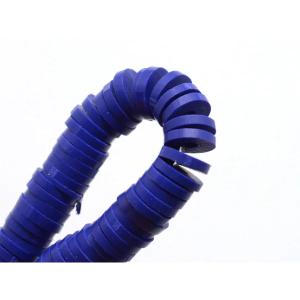 Boite de perles rondelles heishi 6 mm - Bleu roi