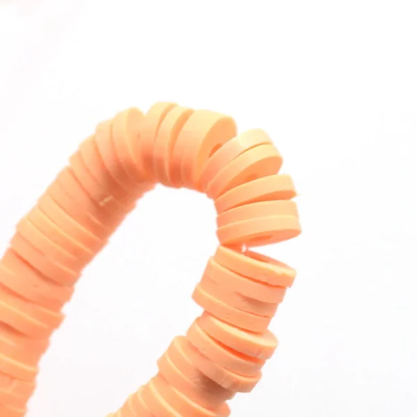 Boite de perles rondelles heishi 6 mm - orange abricot