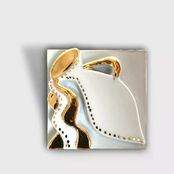 Boite à bijoux "Verseau" en porcelaine