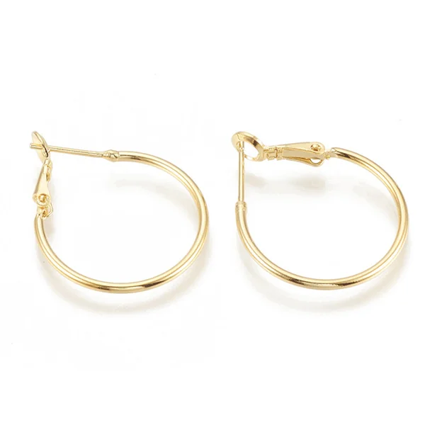 Boucles d'oreilles créoles 25 mm - plaquées or fin 24K