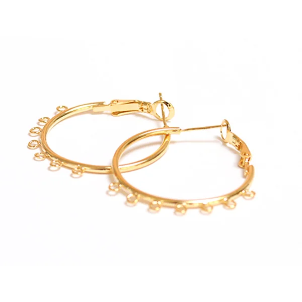 Boucles d'oreilles créoles 30 mm - dorées à l'or fin