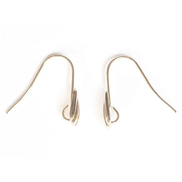 Boucles d'oreilles pendantes avec coquillage - laiton doré à l'or fin 16K