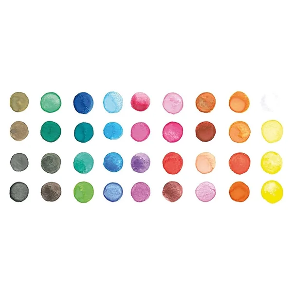 Boîte peinture à l'eau / aquarelle - 36 couleurs basiques
