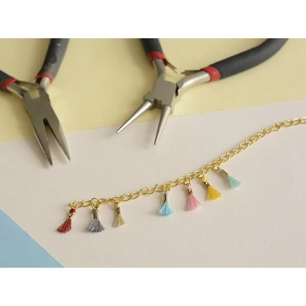 breloque mini-pompon - beige