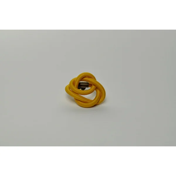 Broche Entrelacs Jaune