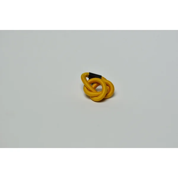 Broche Entrelacs Jaune