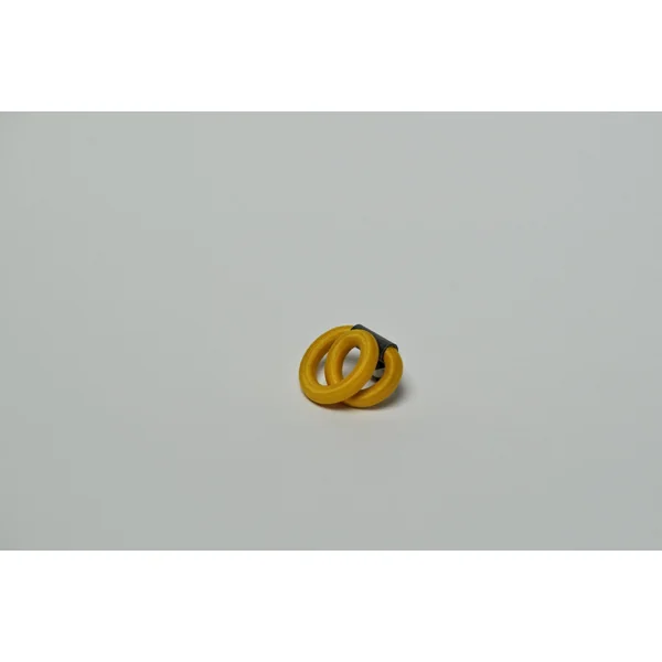 Broche Entrelacs Jaune
