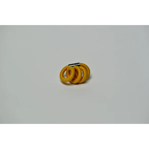 Broche Entrelacs Jaune