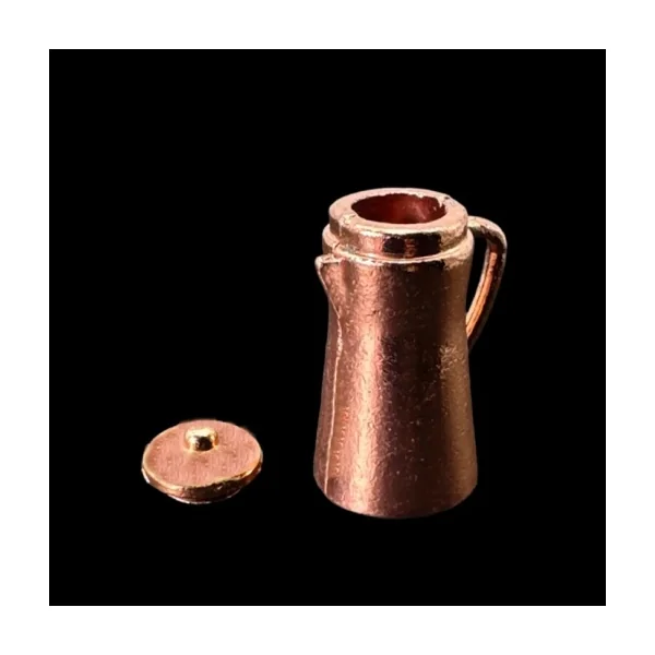 Cafetière en cuivre avec couvercle amovible