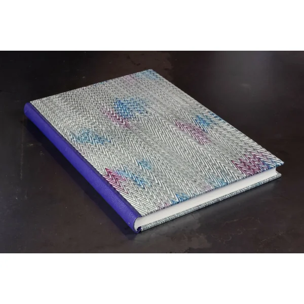 Cahier dos cuir série papiers à la colle