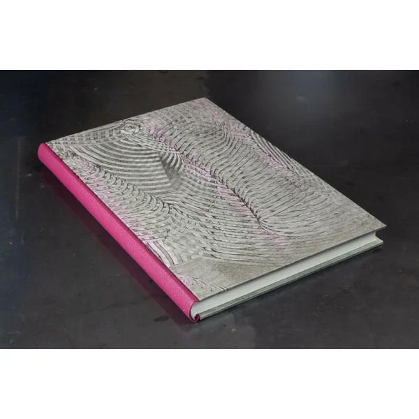 Cahier dos cuir série papiers à la colle